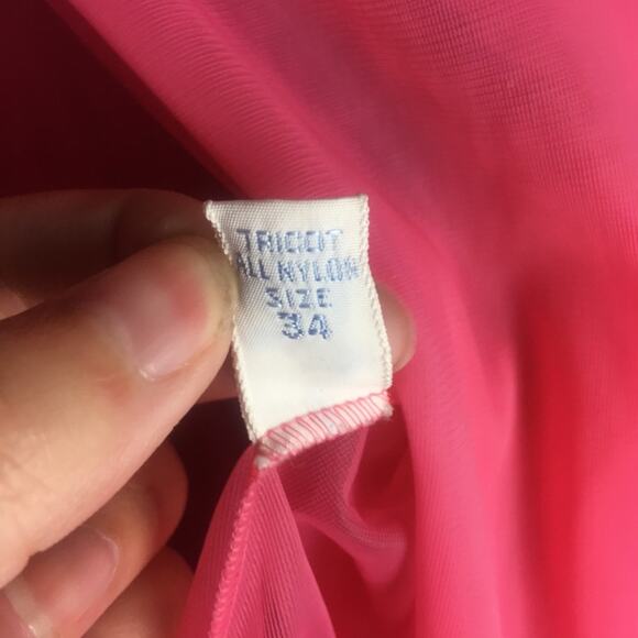 Vanity Fair Vintage Lace Puff Sleeve Robe Peignoir - Picture 4 of 7